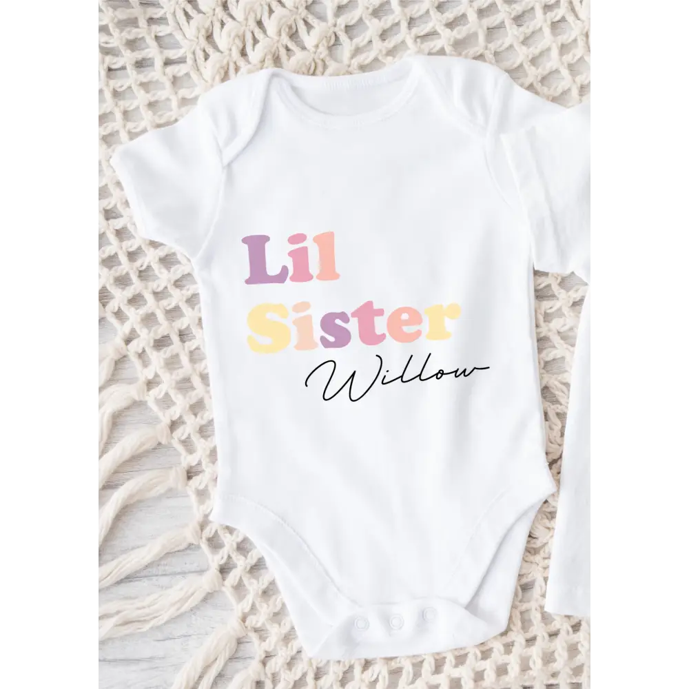 Lil Sister Onesie - Pastel - Timber Tinkers