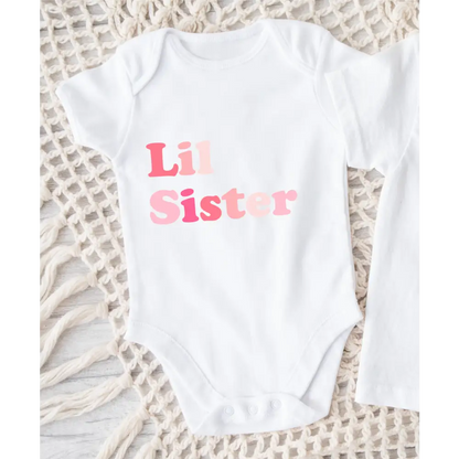 Lil Sister Onesie - Pink - Timber Tinkers