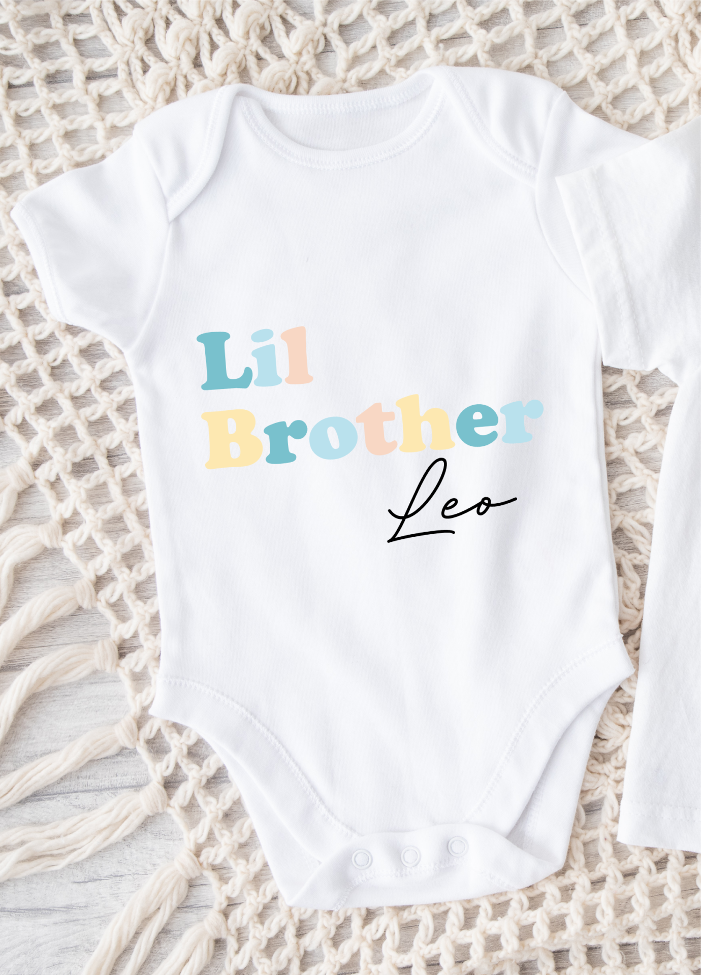 Lil Brother Onesie - Pastel