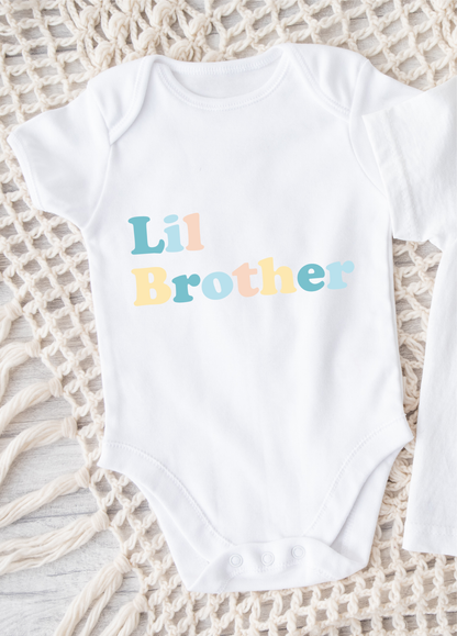 Lil Brother Onesie - Pastel