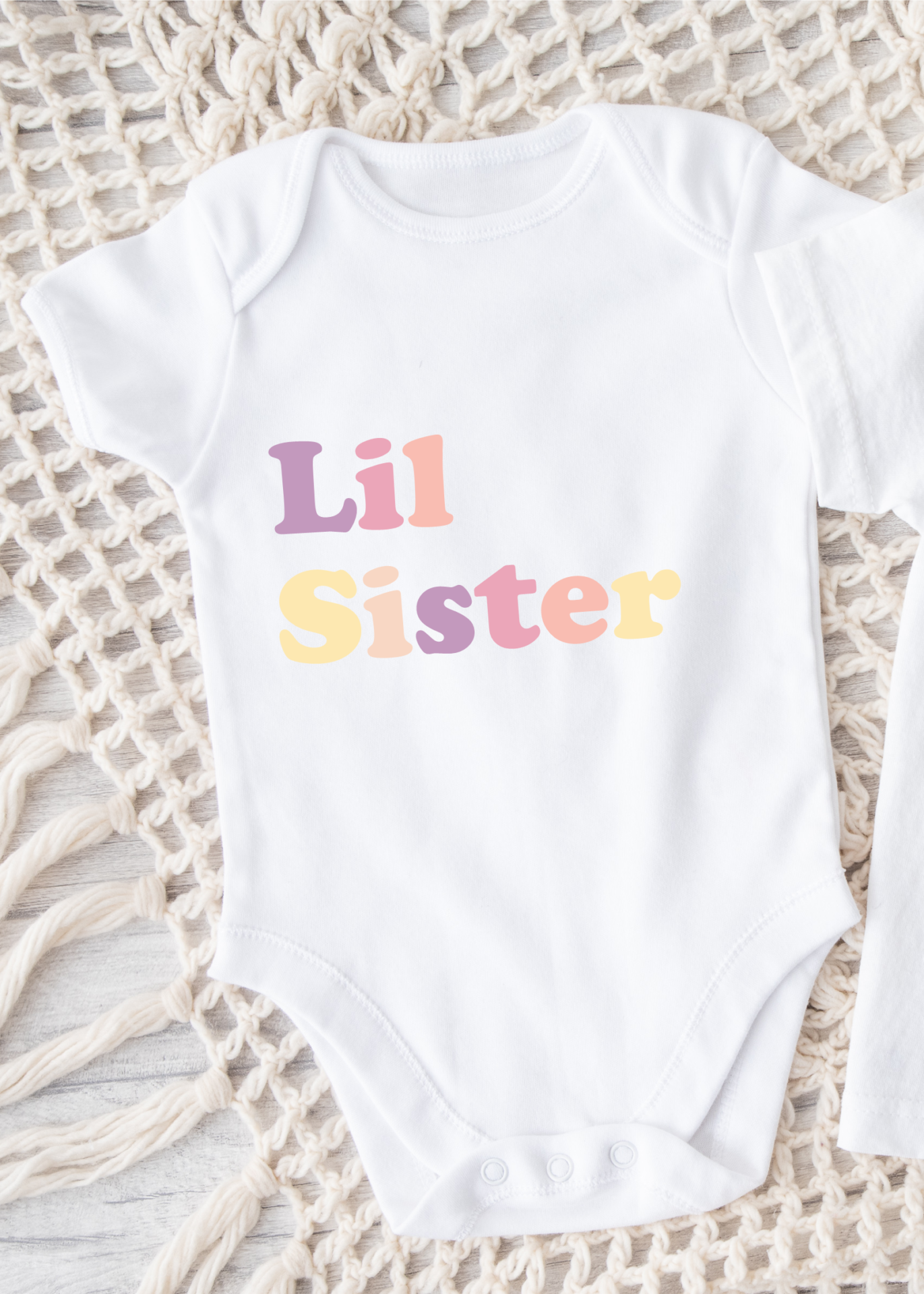 Lil Sister Onesie - Pastel