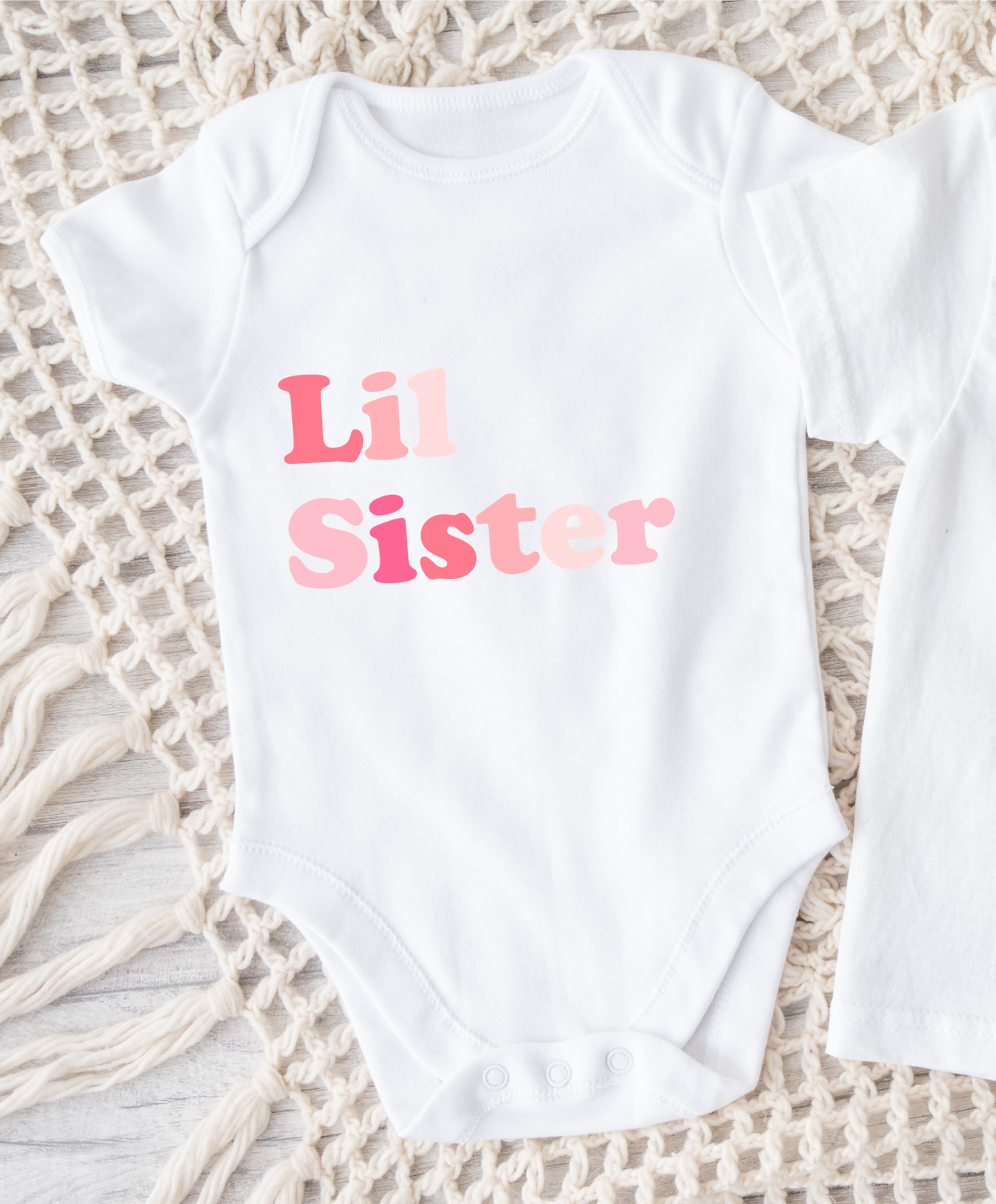 Lil Sister Onesie - Pink