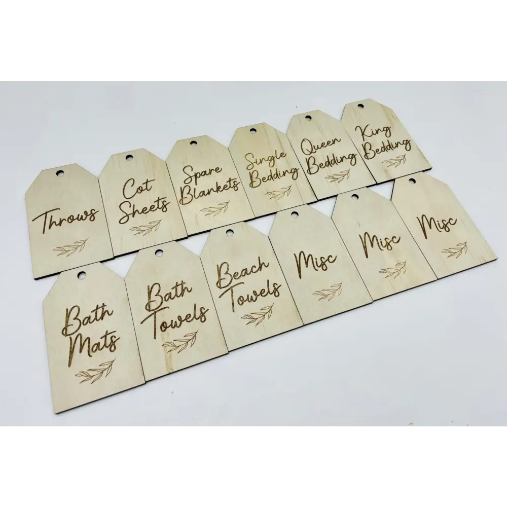 Linen Storage Labels Set of 12