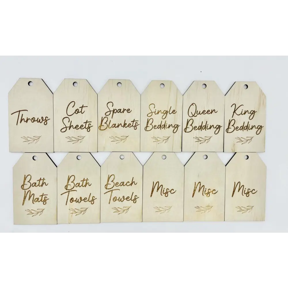 Linen Storage Labels Set of 12