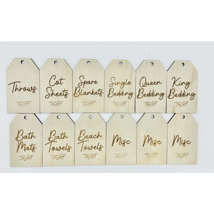 Linen Storage Labels Set of 12