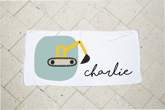 Personalised Kids Towel - Little Digger