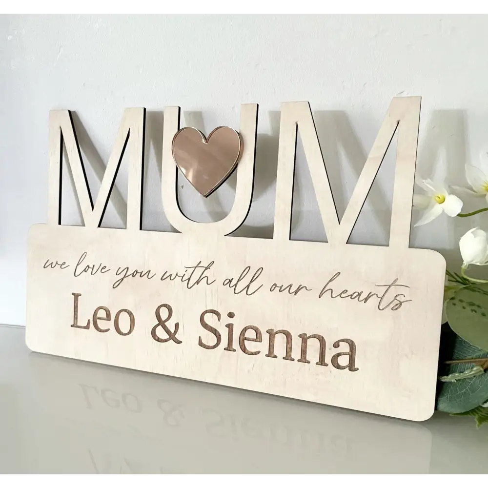 Love Heart MUM Plaque