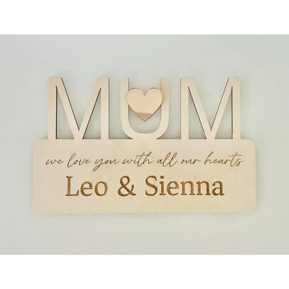 Love Heart MUM Plaque