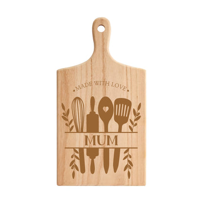 Personalised Made with Love Serving Board