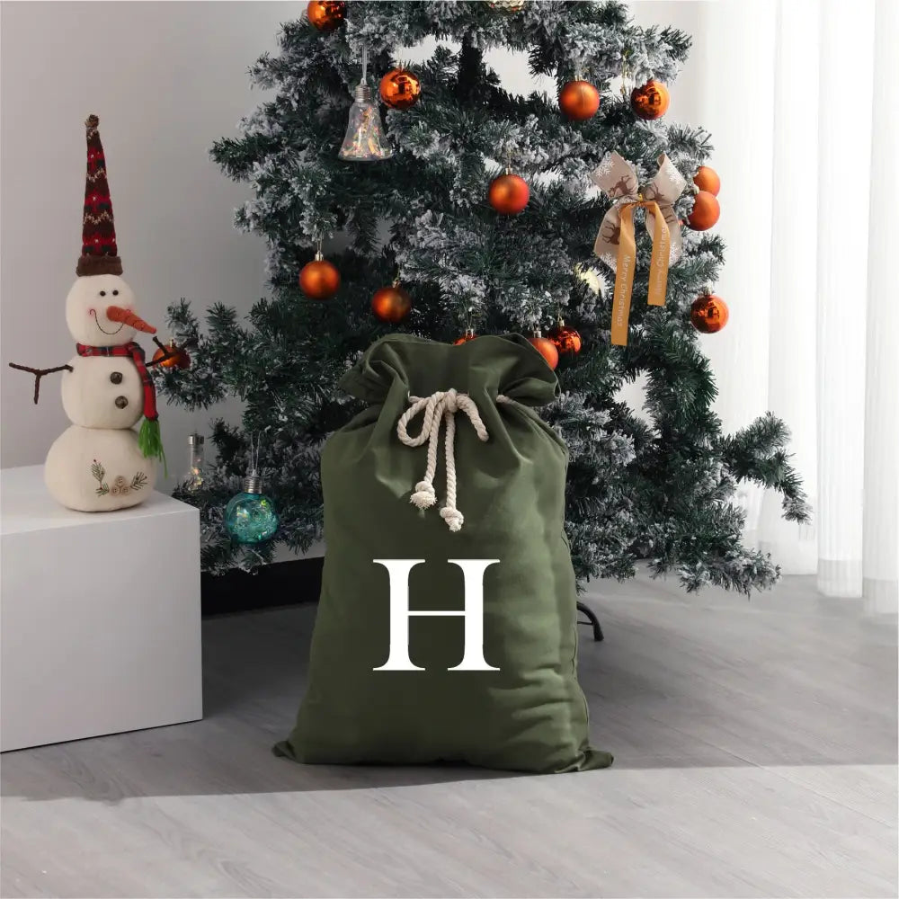 MONOGRAM Personalised Canvas Santa Sacks - Multiple Colours