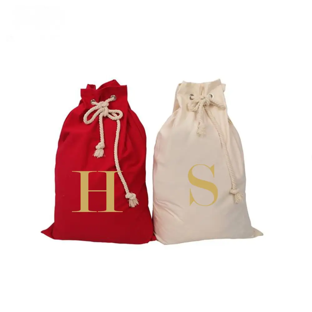 MONOGRAM Personalised Canvas Santa Sacks - Multiple Colours