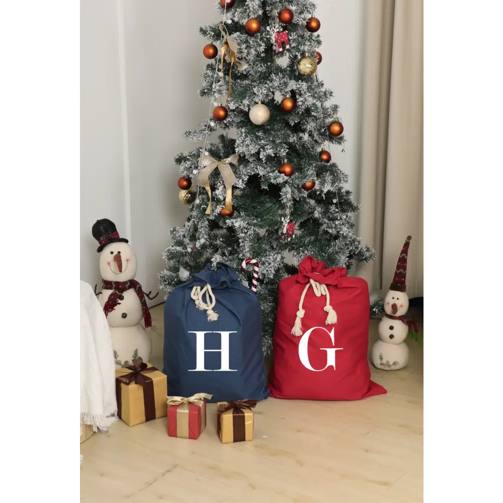 MONOGRAM Personalised Canvas Santa Sacks - Multiple Colours