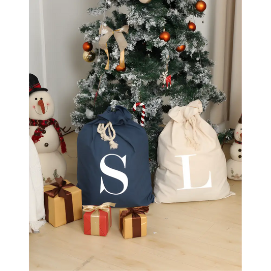 MONOGRAM Personalised Canvas Santa Sacks - Multiple Colours - Timber Tinkers