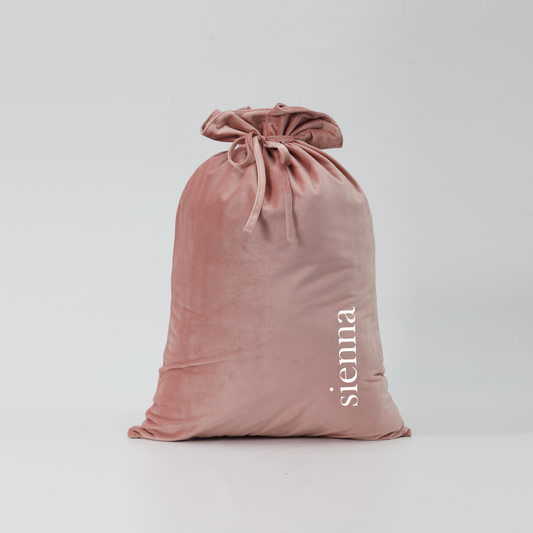 Signature Monogram Velvet Santa Sack - Mulitiple Colours