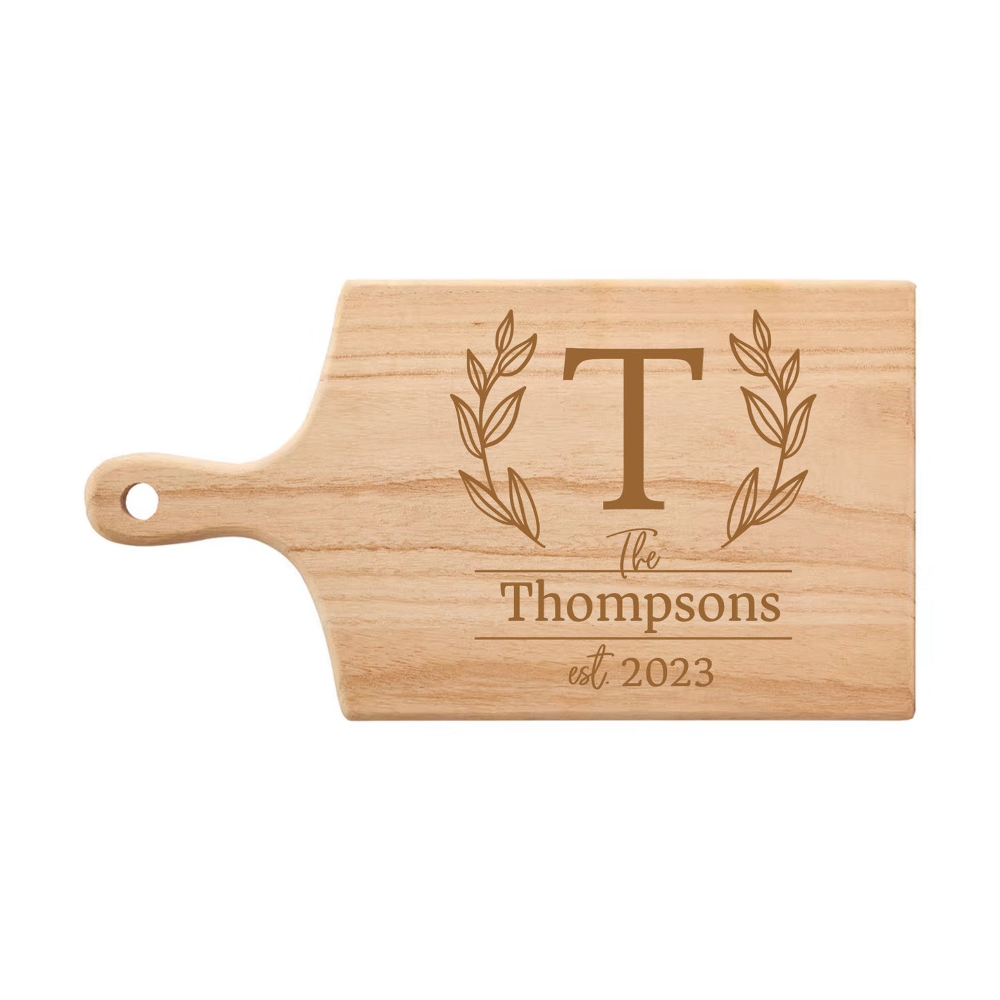 Personalised Family Name Monogram Serving Board