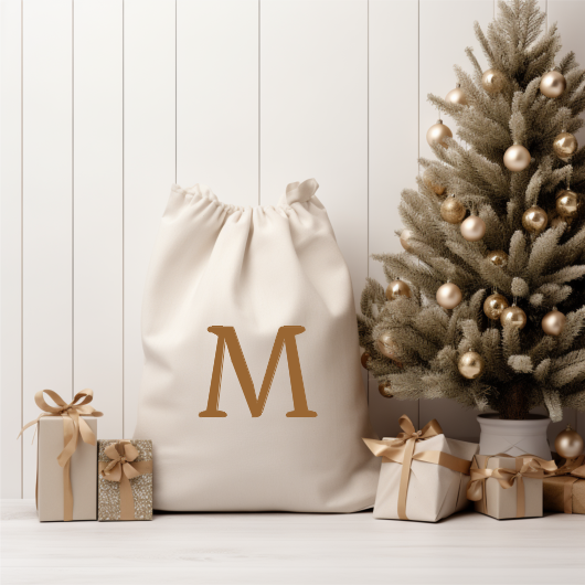 Monogram Linen Santa Sack