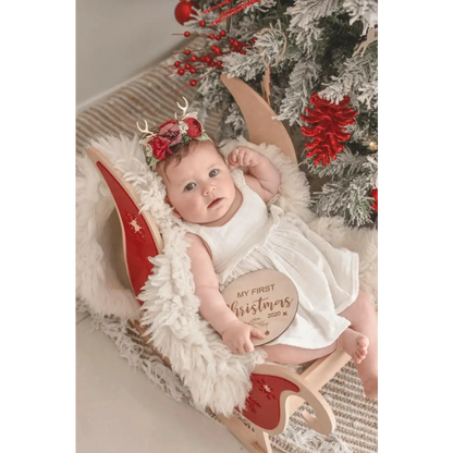 My First Christmas Plaque 2025 - Timber Tinkers
