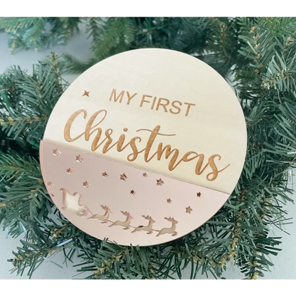 My First Christmas Plaque 3D