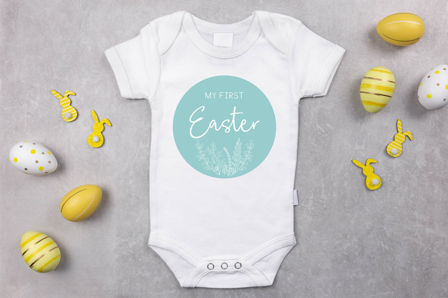 Easter Onesie - My First Easter Floral Circle