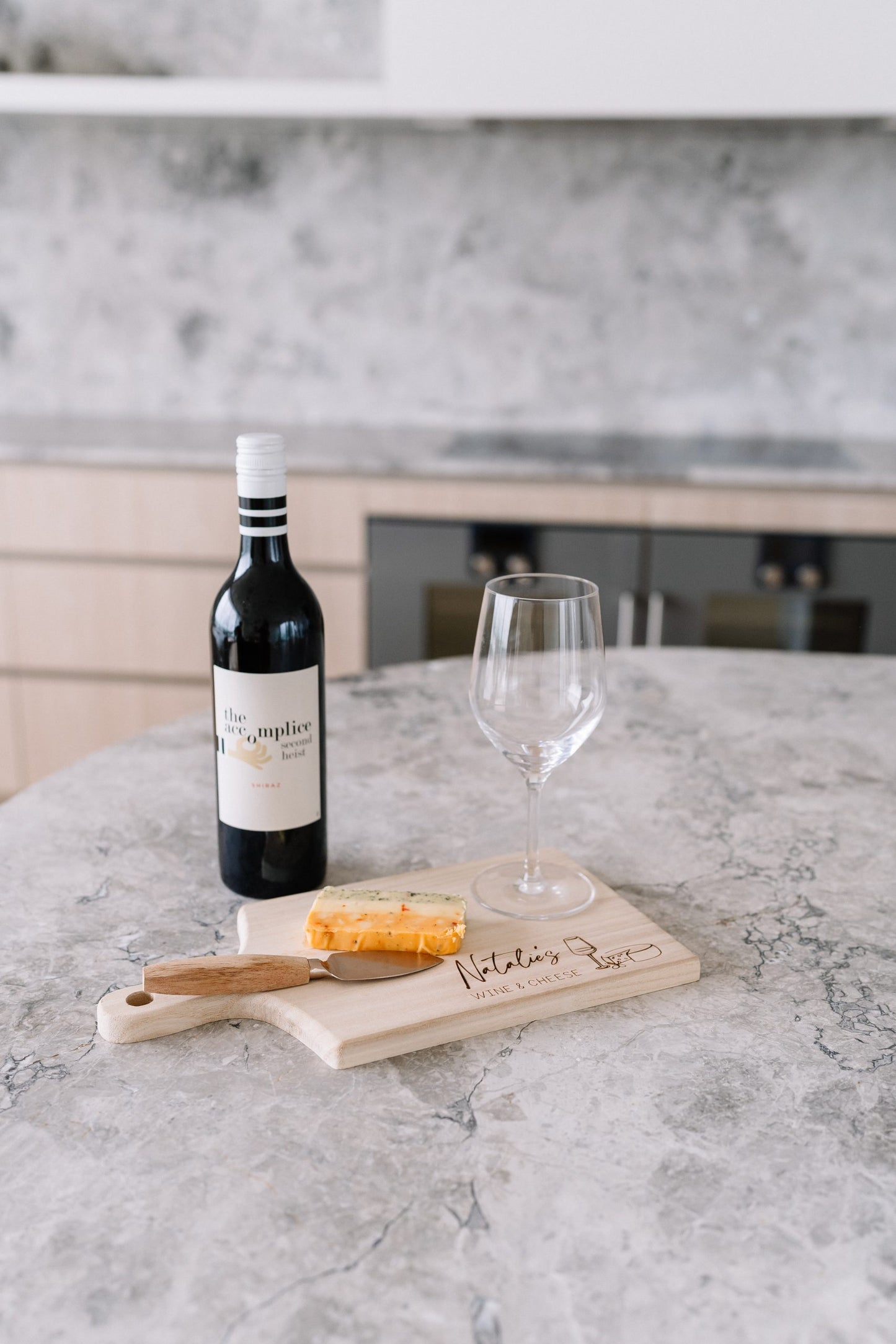 Personalised Wine & Cheese Serving Board