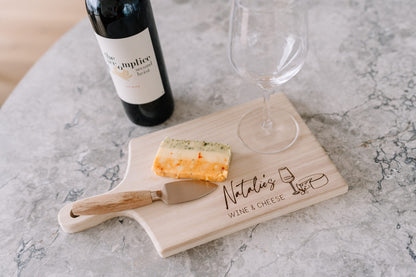 Personalised Wine & Cheese Serving Board