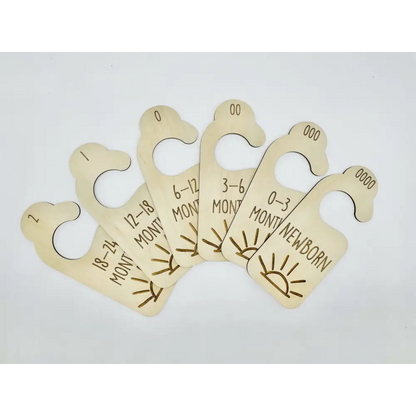 Nursery Wardrobe Dividers - Sun - Timber Tinkers