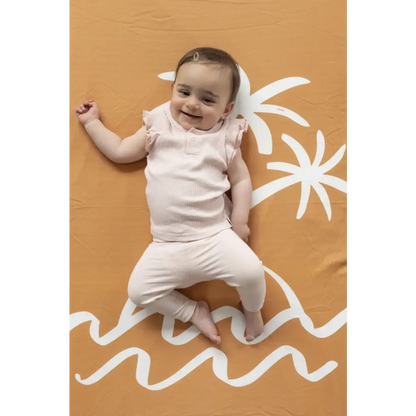 Palm Jersey Fitted Cot Sheet - Timber Tinkers