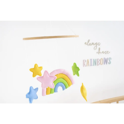 Pastel Rainbow Nursery Mobile - Timber Tinkers
