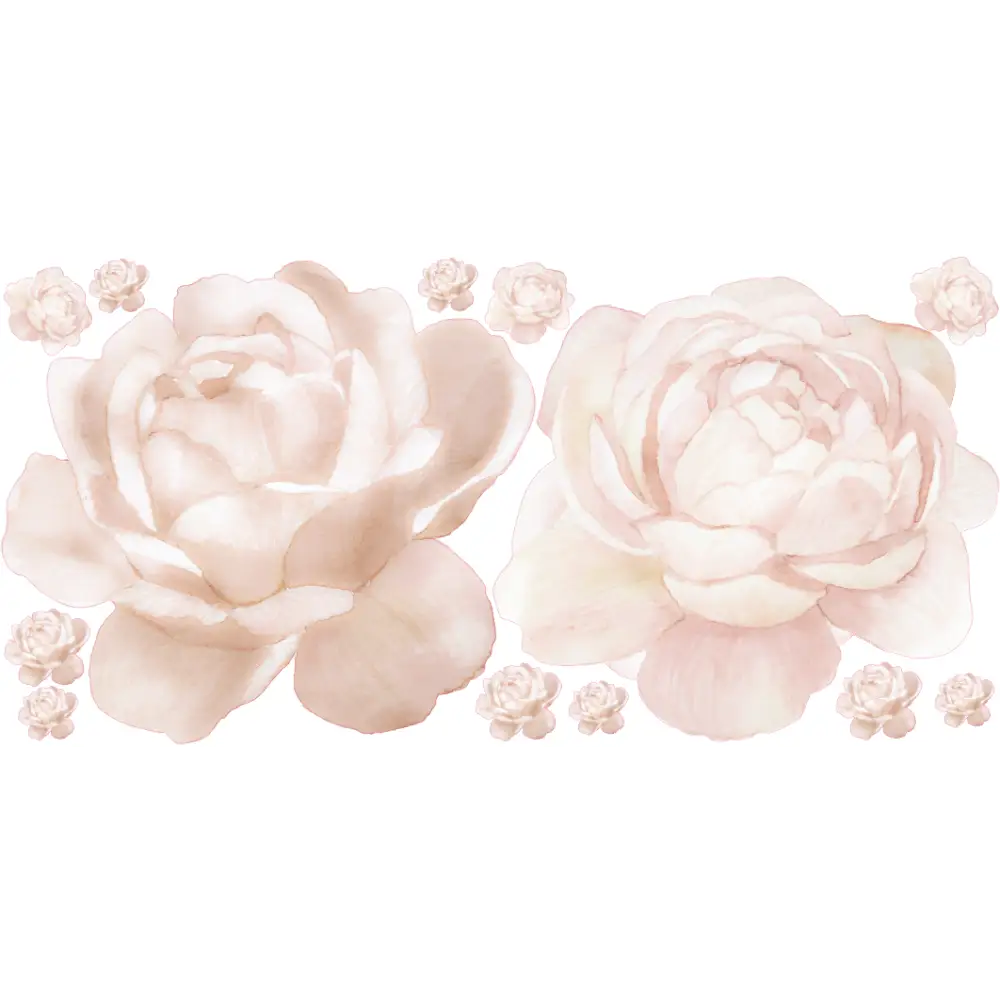 Pastel Rose Wall Decals - Timber Tinkers