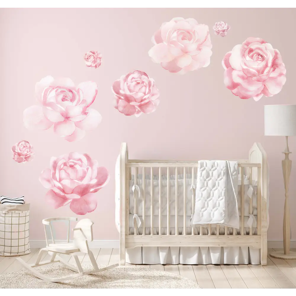 Pastel Rose Wall Decals - Timber Tinkers