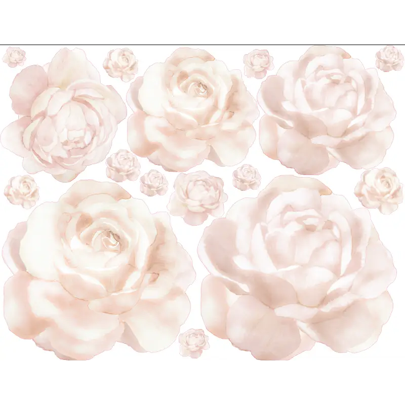 Pastel Rose Wall Decals - Timber Tinkers