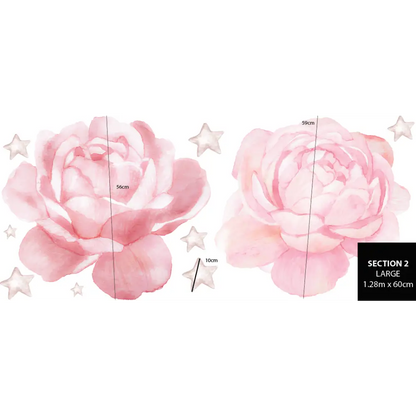 Pastel Rose Wall Decals - Timber Tinkers