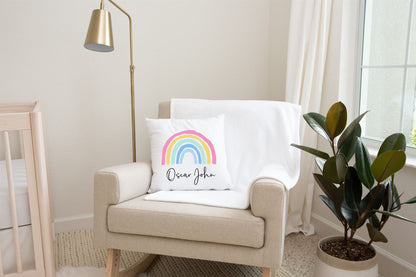 Personalised Pillowcase - Pastel Rainbow