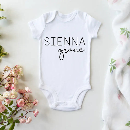 Personalised Baby Onesie - Name - Timber Tinkers