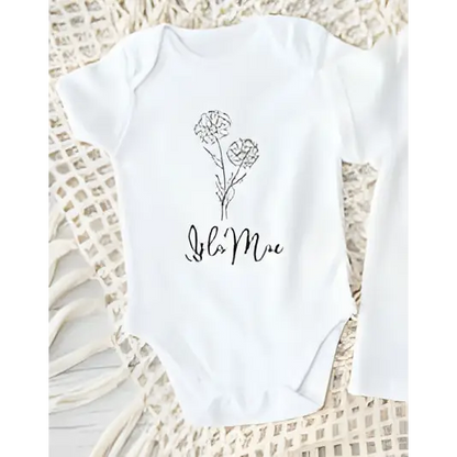 Personalised Birth Flower Onesie