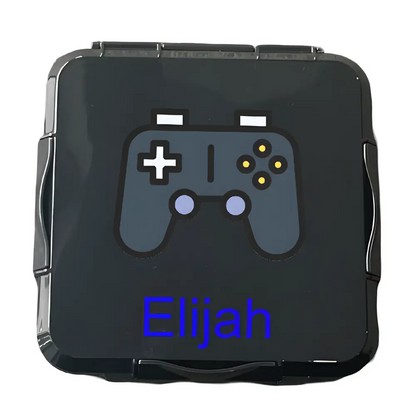 Personalised Black Lunch Box - Gamer