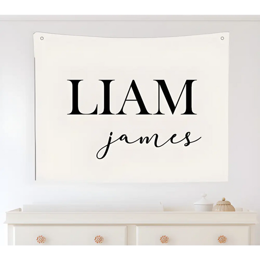 Personalised Block Letter Canvas Wall Hang