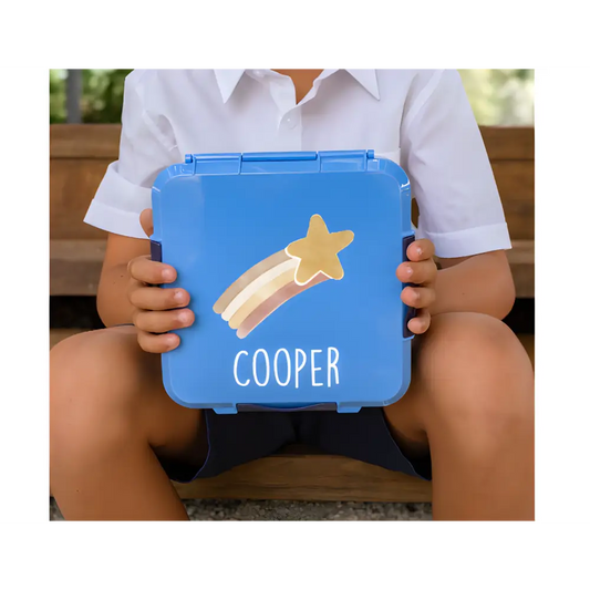 Personalised Blue Lunch Box - Star - Timber Tinkers