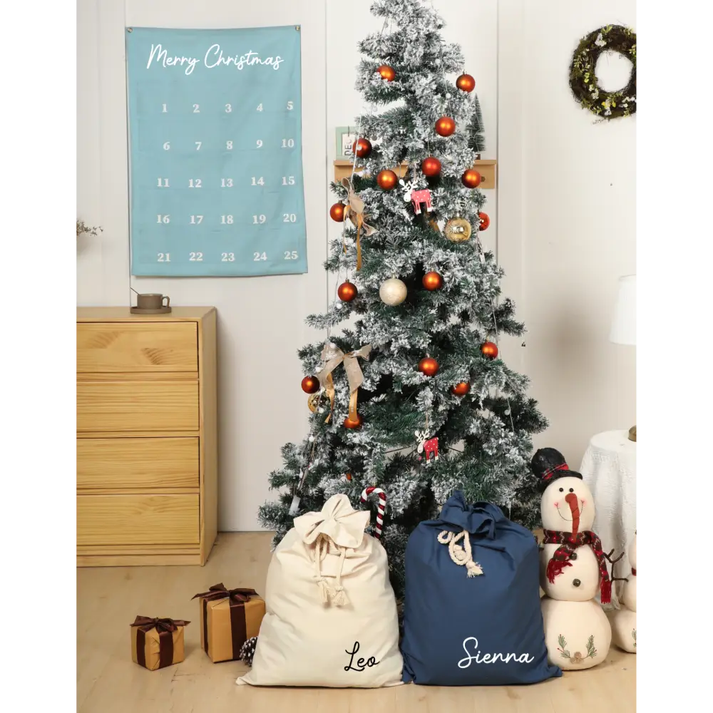 Personalised Canvas Santa Sacks - Blush