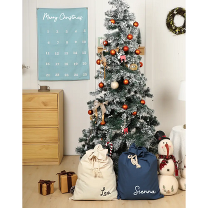 Personalised Canvas Santa Sacks - Blush