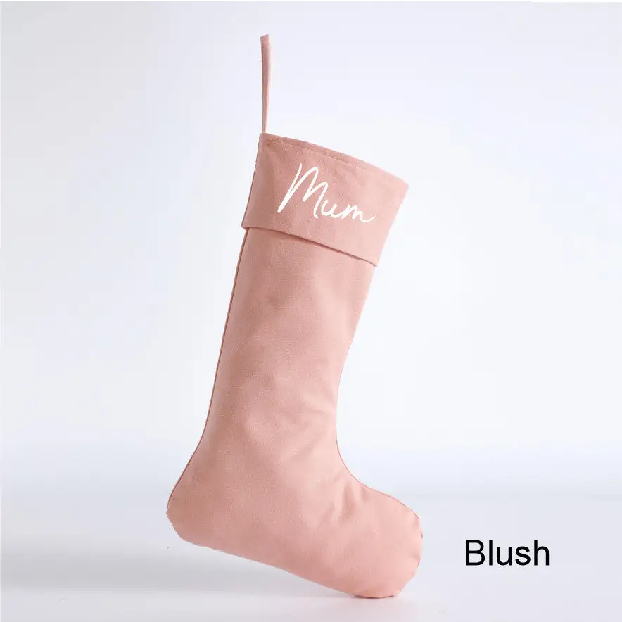 Personalised Canvas Stockings - Blush