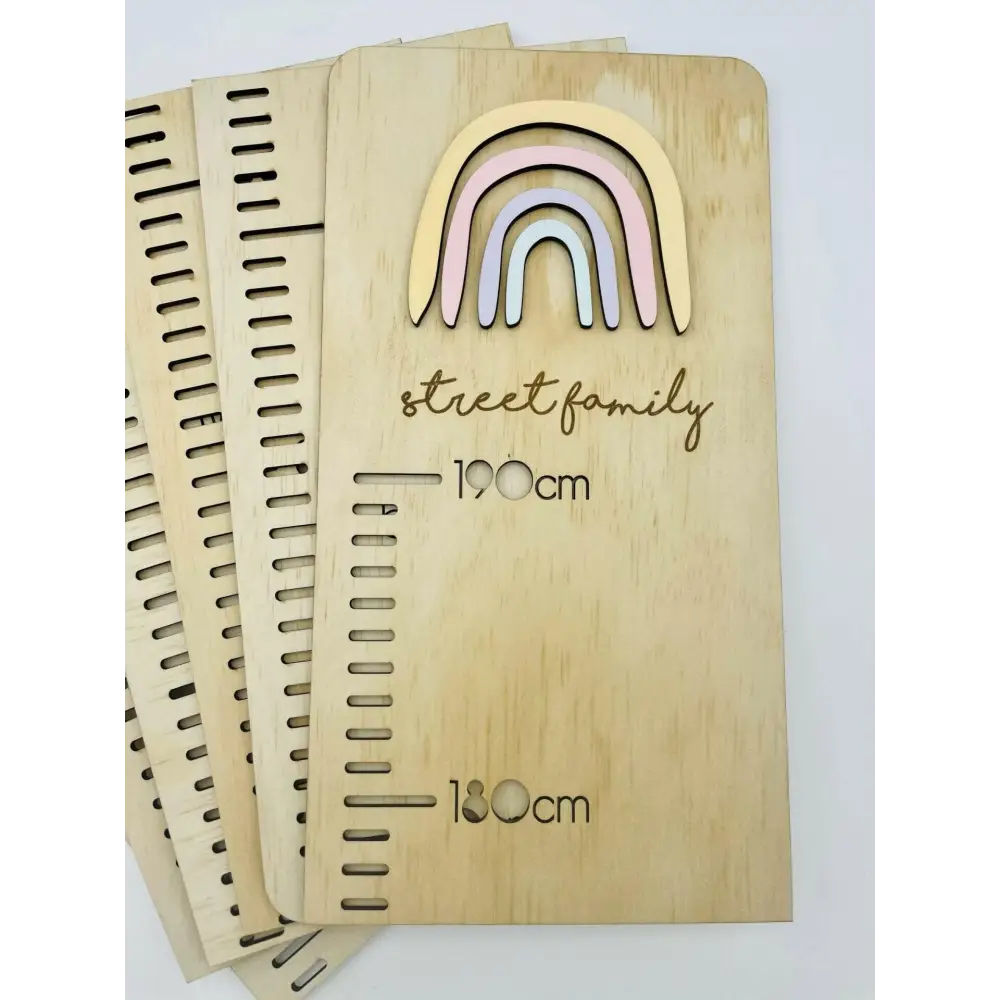 Personalised Growth Chart - 3D Rainbow