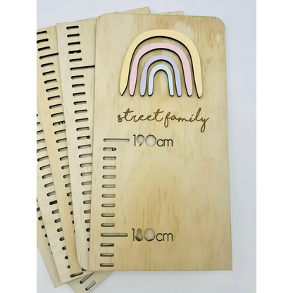 Personalised Growth Chart - 3D Rainbow