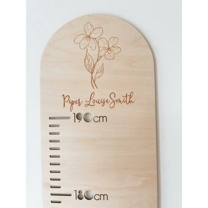 Personalised Growth Chart - Birth Flower