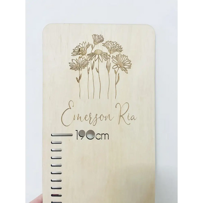 Personalised Growth Chart - Floral