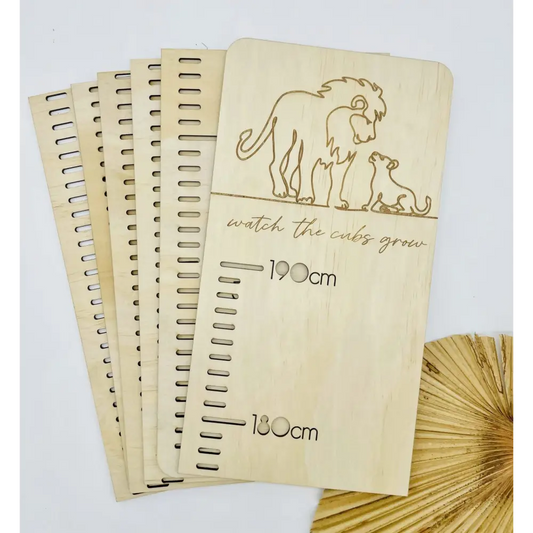 Personalised Growth Chart - Lion Cub - Timber Tinkers