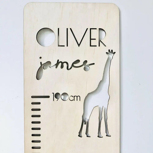 Personalised Growth Chart - Safari - Timber Tinkers