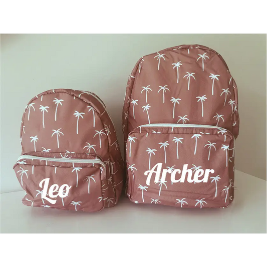 Personalised Kids Backpack - Palm Tree - Timber Tinkers