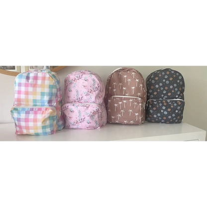 Personalised Kids Backpack - Pastel Gingham