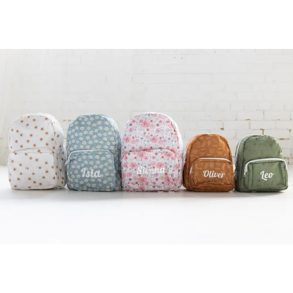 Personalised Kids Backpack - Pastel Gingham